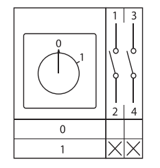 Переключатель кулачковый ПК-1-12 10А 2P "0-1" с блокировкой IP65 EKF PROxima