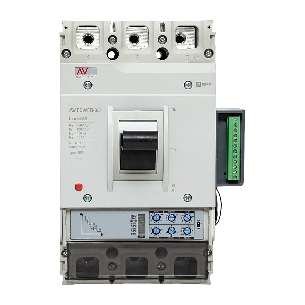 Выключатель автоматический в литом корпусе AV-POWER-3/3 630А 100кА ETU2.2 EKF