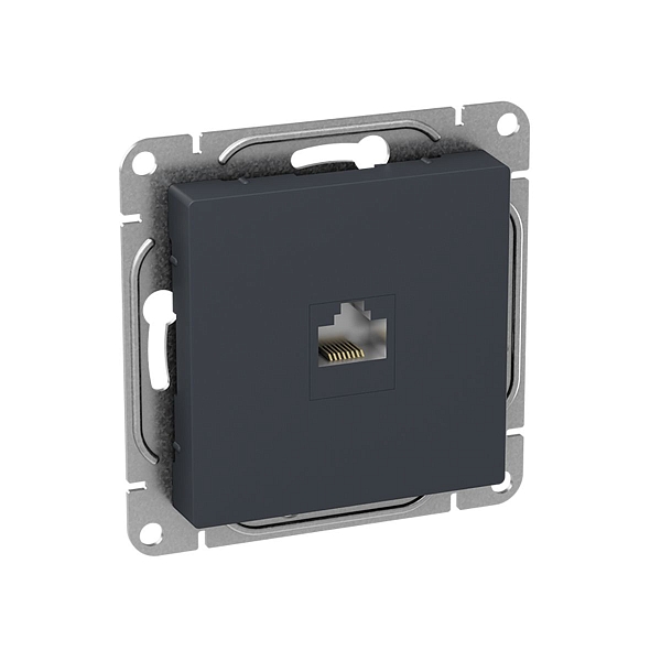 Механизм розетки RJ45 (cat6), графит Эпика EKF