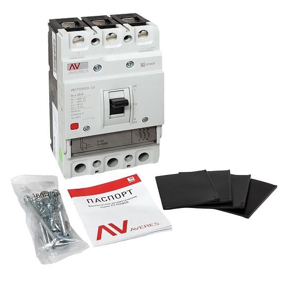 Выключатель автоматический в литом корпусе AV-POWER-1/3 25А 80кА TR EKF