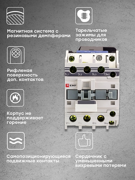 Контактор КМЭп-4 32А 1NC 24В DC EKF