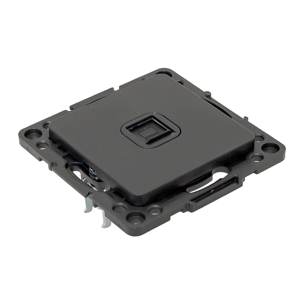 Стокгольм Механизм Розетки RJ-45 1-местной черный EKF