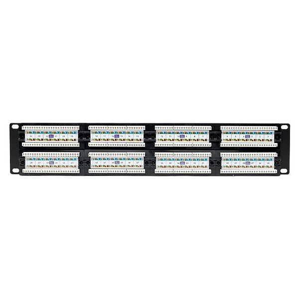 Патч-панель TERACOM PRO 19'' Cat.6 2U неэкранированная UTP 48 портов RJ-45 Dual IDC