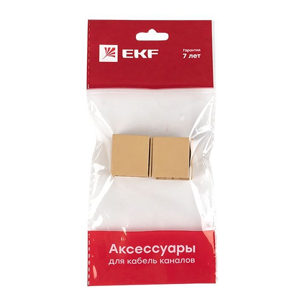 Соединитель (25x16) (4 шт) светлое дерево EKF-Plast 