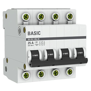 Выключатель нагрузки ВН-29 4P 25А BASIC