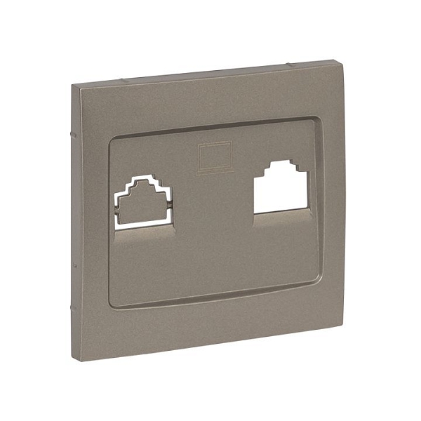 Валенсия лицевая панель розетки RJ-45 1-местная кашемир EKF