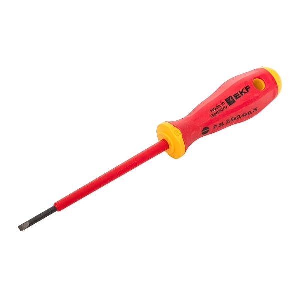 Отвертка Professional SL2.5x0.4 мм VDE 1000В EKF