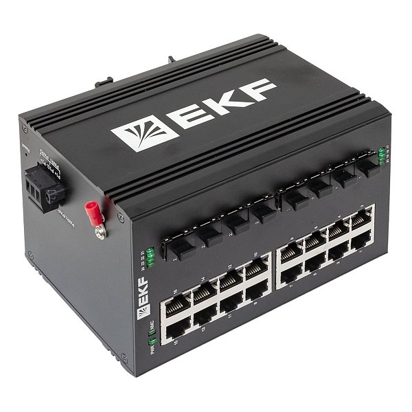 Промышленный неуправляемый коммутатор U-8GX/SFP-16GT, 8 портов 1000Base-X SFP, 16 портов 10/100/1000Base-T(X) RJ45, монтаж на динрейку TSX EKF