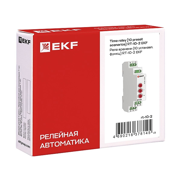 Реле времени (10 устанавл. функц.) RT-10-2 EKF PROxima