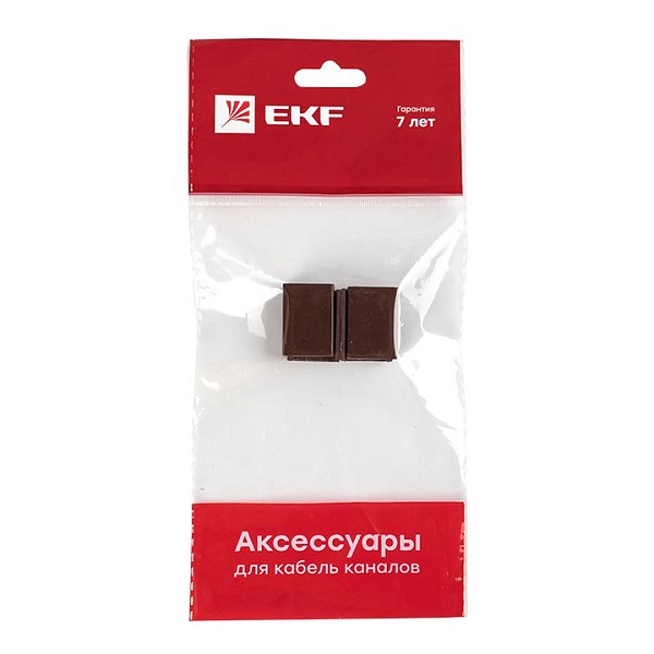 Соединитель (15x10) (4 шт) темное дерево EKF-Plast 