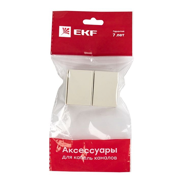 Соединитель (25x25) (4 шт) белый EKF-Plast 