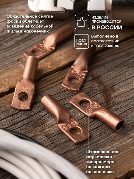 Наконечник медный ТМ 25-8-8 EKF PROxima