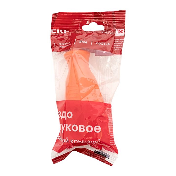 Роз. перенос. с защитной крышкой оранжевая каучуковая 230В 2P+PE 16A IP44 EKF PRO