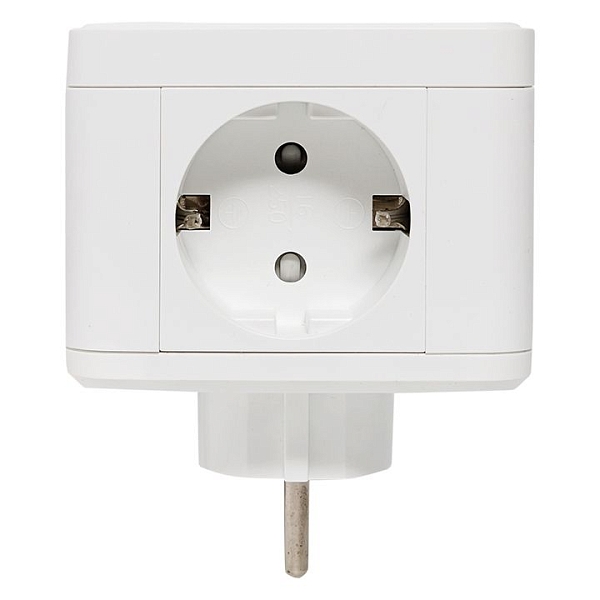 Тройник "Куб" 2 гнезда 2USB 2,4А+Type C + Ночник