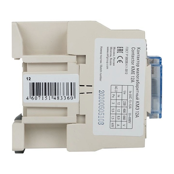Контактор КМЭ-1 12А 1NO 230В AC EKF