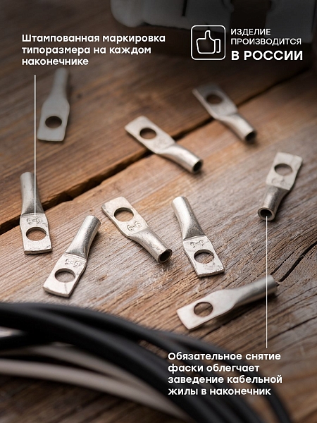 Наконечник медный луженый ТМЛ DIN 6-6 EKF PROxima