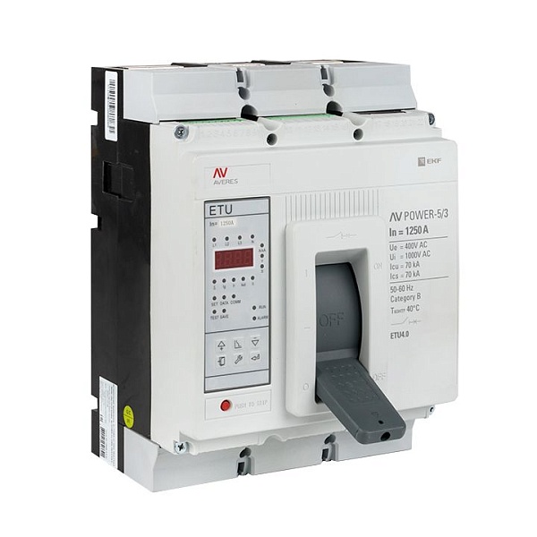 Выключатель автоматический в литом корпусе AV-POWER-5/3 1250А 70кА ETU4.0 EKF