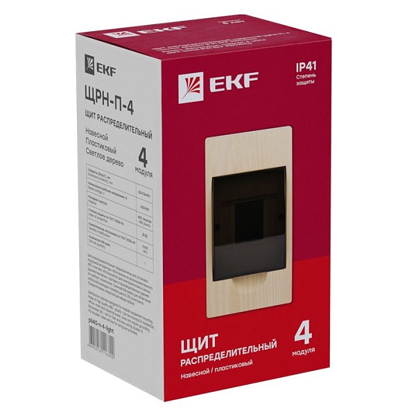 ЩРН-П- 4 светлое дерево IP41 PROXIMA EKF
