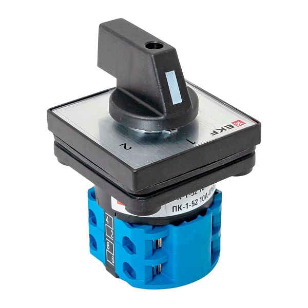 Переключатель кулачковый ПК-1-52 10А 2P «1-2» IP65 EKF