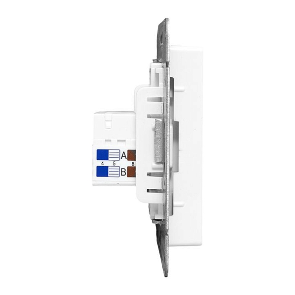 Механизм розетки HDMI+RJ45 (cat5), белый Эпика EKF