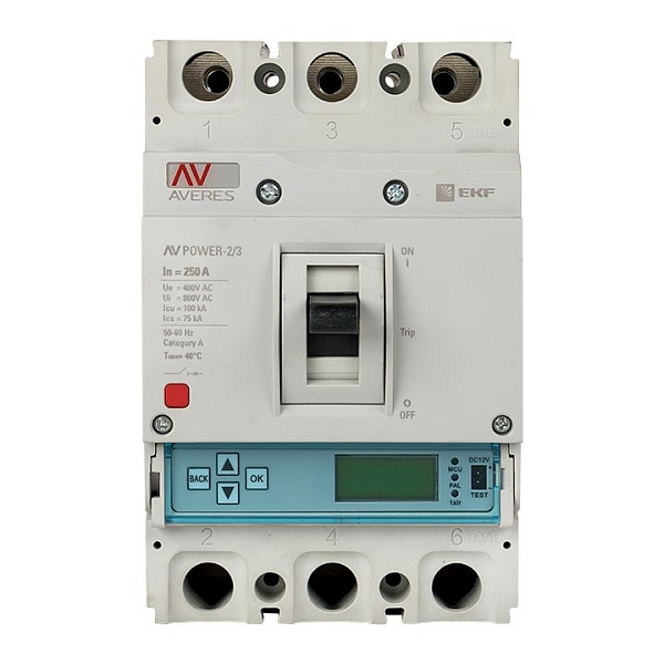 Выключатель автоматический в литом корпусе AV-POWER-2/3 250А 50кА ETU6.0 EKF