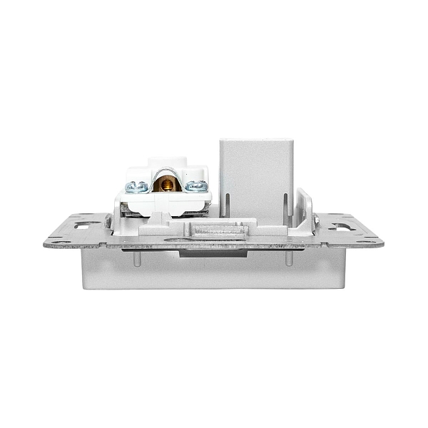 Механизм розетки TV+RJ45 (cat5), алюминий Эпика EKF