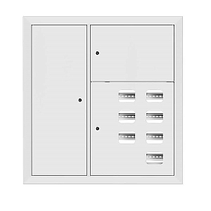 Щит этажный 7 кв. RAL9003 со слаботочным отсеком слева (1000x950x150) EKF PROxima