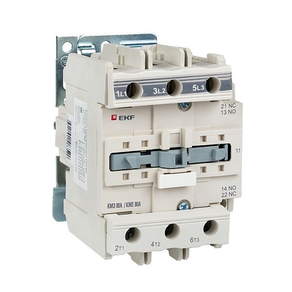 Контактор КМЭ-3 80А 1NO+1NC 400В AC EKF