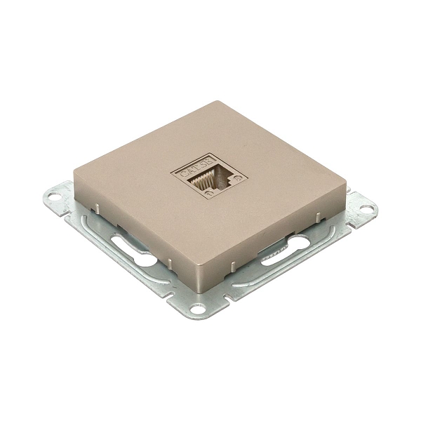 Механизм розетки RJ45 (cat5), шампань Эпика EKF