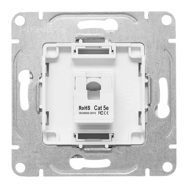 Механизм розетки RJ45 (cat5), белый Эпика EKF