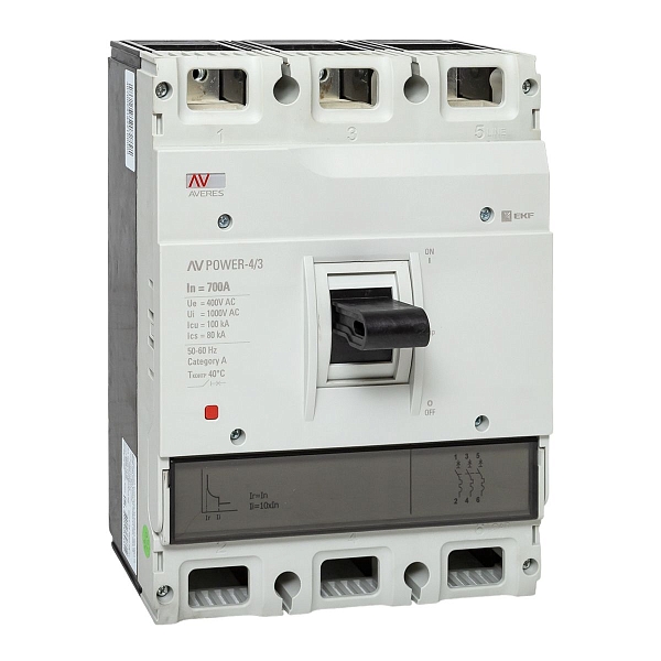 Выключатель автоматический в литом корпусе AV-POWER-4/3 700А 100кА TR EKF
