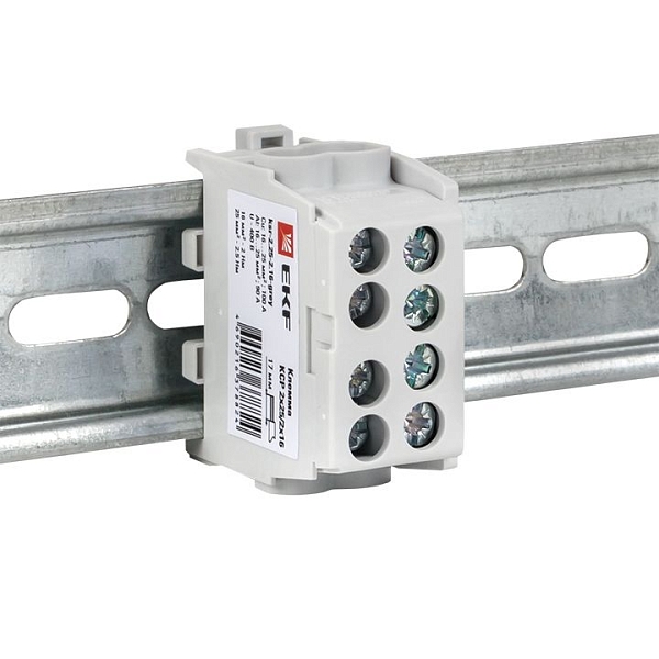 Клемма распределительная КСР с двойным винтом 2x25/2x16 серая EKF PROxima