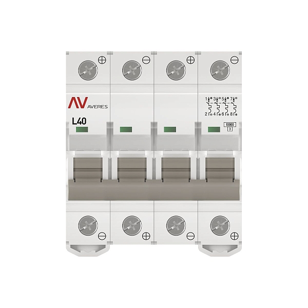 Выключатель автоматический AV-10 DC 4P 40A (L) 10kA EKF AVERES