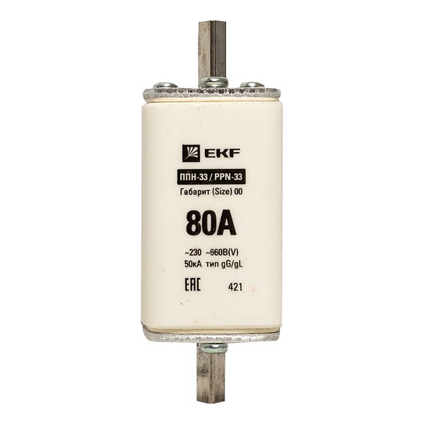 Плавкая вставка ППН-33 160/ 80А габарит 00 EKF PROxima