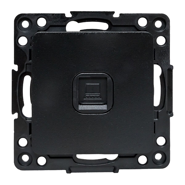 Стокгольм Механизм Розетки RJ-45 1-местной черный EKF