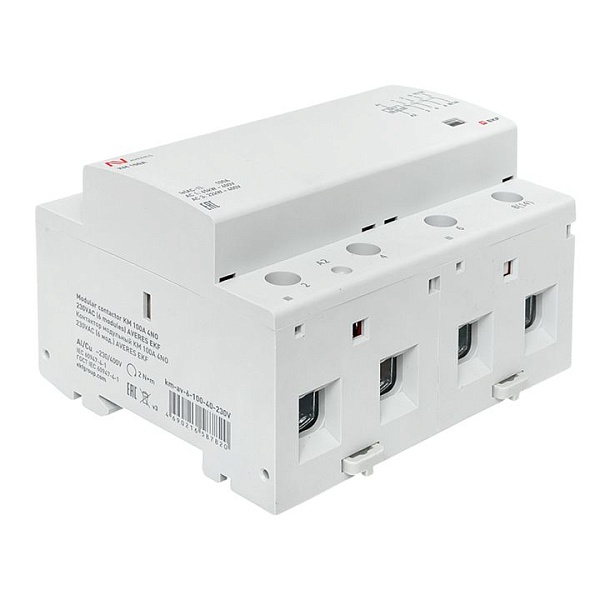 Контактор модульный КМ 100А 4NO 230В АС (6 мод.) AVERES EKF