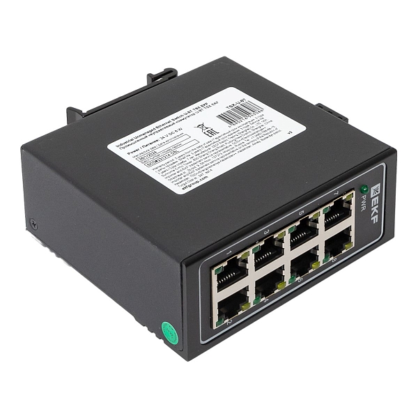 Промышленный неуправляемый коммутатор U-8T, 8 портов 10/100Base-T(X) RJ45, монтаж на динрейку TSX EKF
