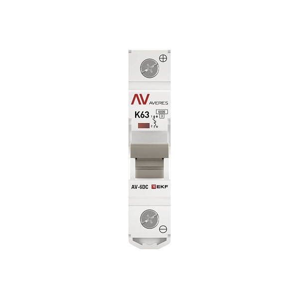 Выключатель автоматический AV-6 DC 1P 63A (K) 6kA EKF AVERES