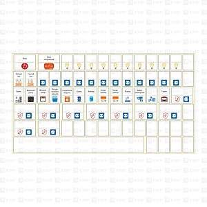 Комплект модульных наклеек большой с инд. ШК (164x299) EKF PROxima