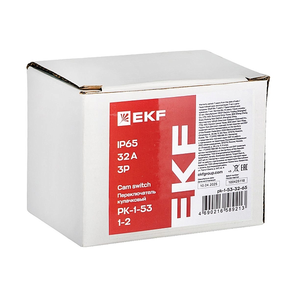 Переключатель кулачковый ПК-1-53 32А 3P «1-2» IP65 EKF