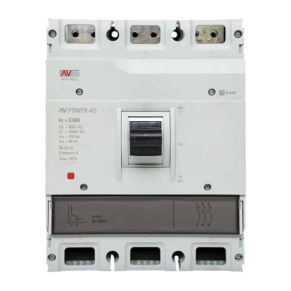 Выключатель автоматический в литом корпусе AV-POWER-4/3 630А 100кА TR EKF