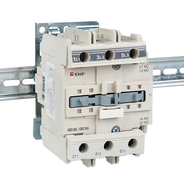 Контактор КМЭ-3 80А 1NO+1NC 230В AC EKF