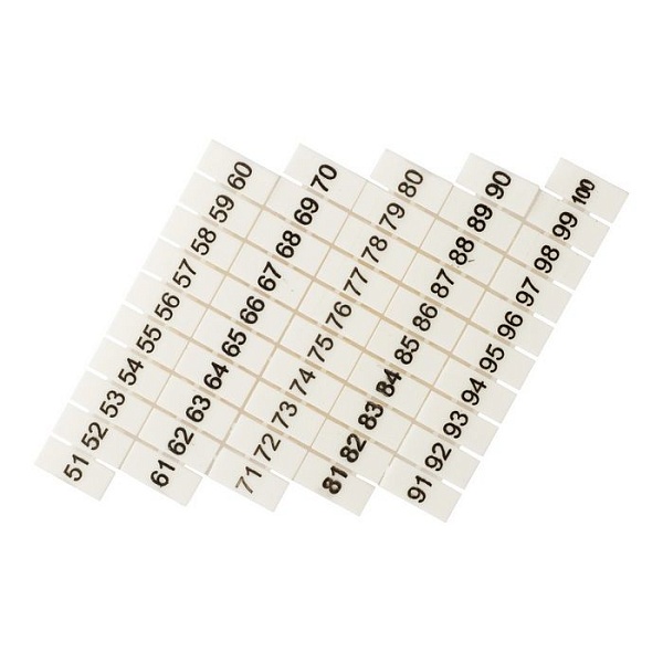 Маркеры для UT/ST/Push-in 2,5 с нумерацией 50-100 (100 шт.) EKF