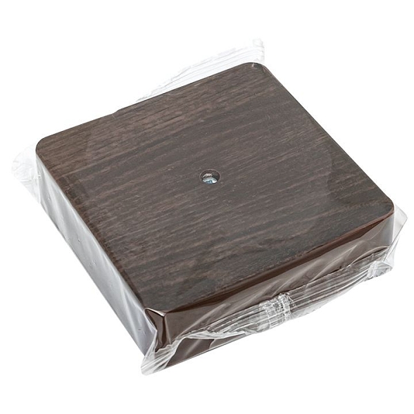 Коробка разветвительная КМР-030-030кг (75x75x26) с клеммником тёмное дерево EKF PROxima