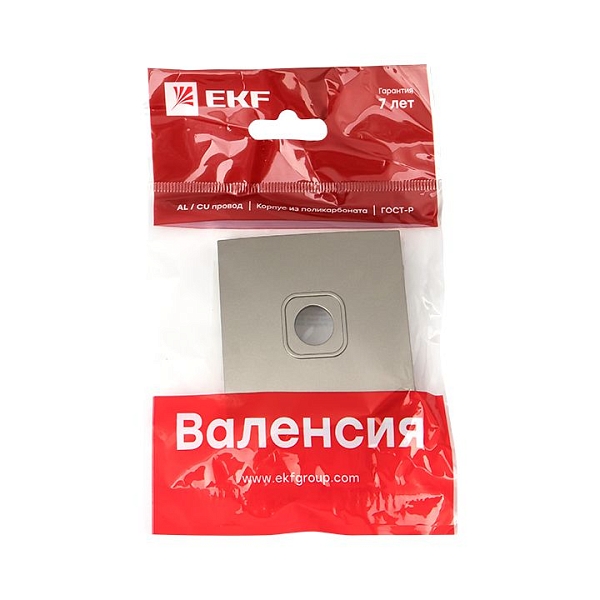 Валенсия лицевая панель розетки TV 1-местная 75Ом 5-862МГц кашемир EKF