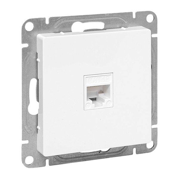 Механизм розетки RJ45 (cat6), белый Эпика EKF