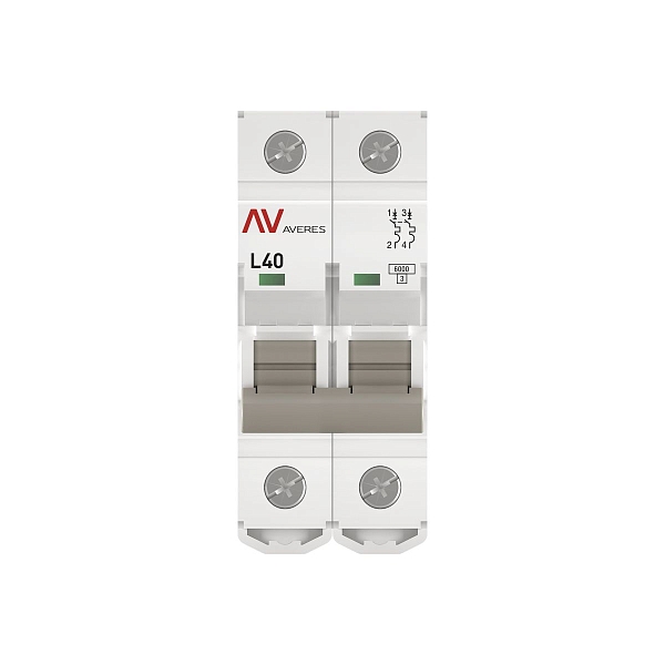 Выключатель автоматический AV-6 2P 40A (L) 6kA EKF AVERES