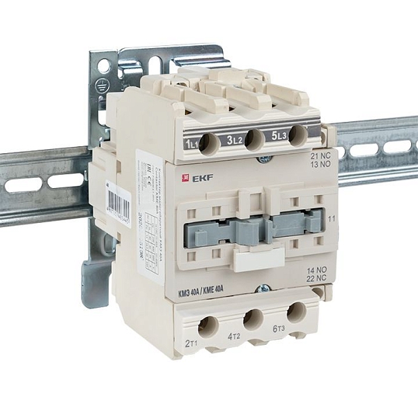 Контактор КМЭ-3 40А 1NO+1NC 230В AC EKF