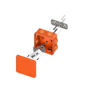 Коробка огнестойкая E45 85x85x40мм с клеммниками 5 полюсов 0,5-10мм2 IP55 HF EKF