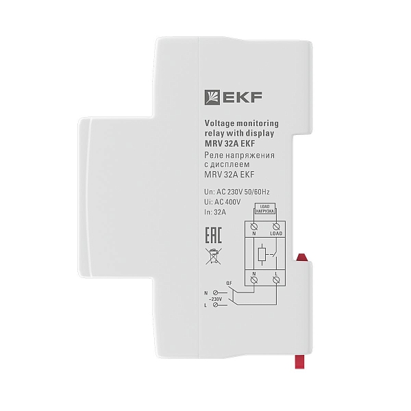 Реле напряжения с дисплеем MRV 32A EKF PROxima